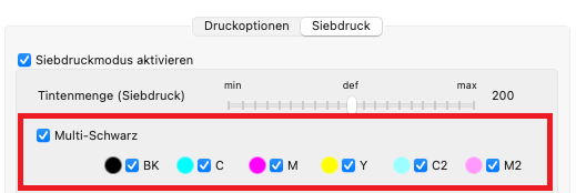 Siebdruck Multi-Schwarzpatronen PrintFab 3