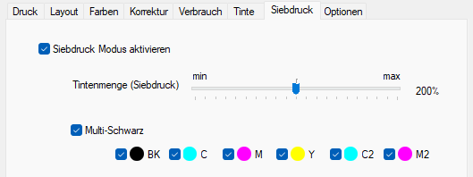 Siebdruck Multi-Schwarzpatronen