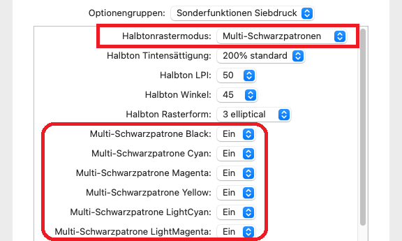 Siebdruck Multi-Schwarzpatronen PrintFab 2.99