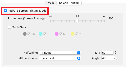 Silk Screen Printing Settings